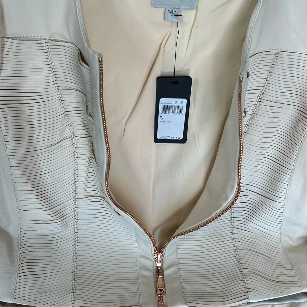 Guess Laser Cut out Leather Jacket - Picture 10 of 17